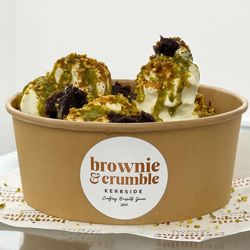 Kunafa, Nutella & Pistachio Brownie Tub