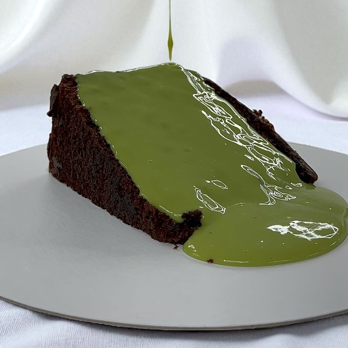 Matilda Cake with Green Mint Custard