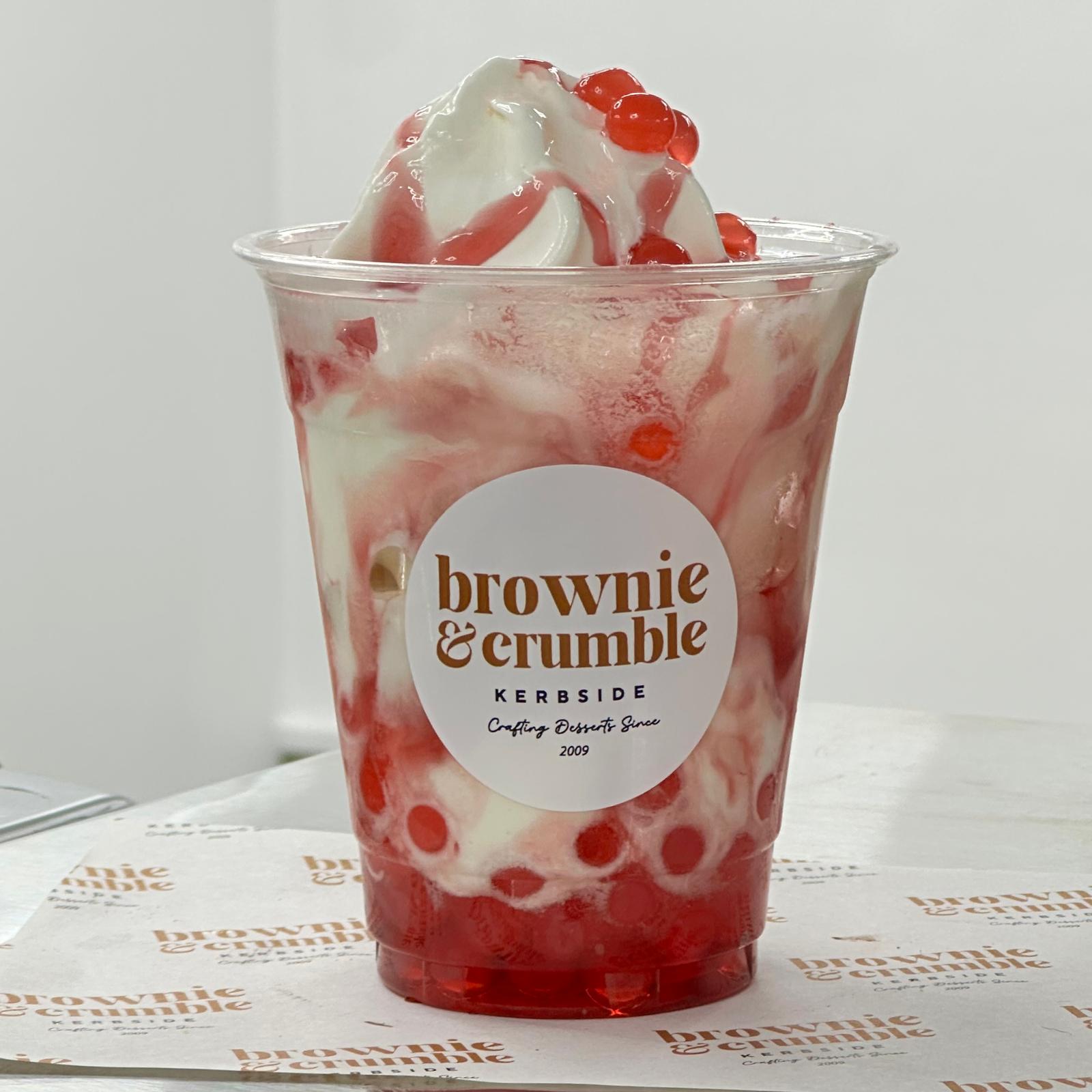 Fresh Strawberry & Popping Balls Sundae