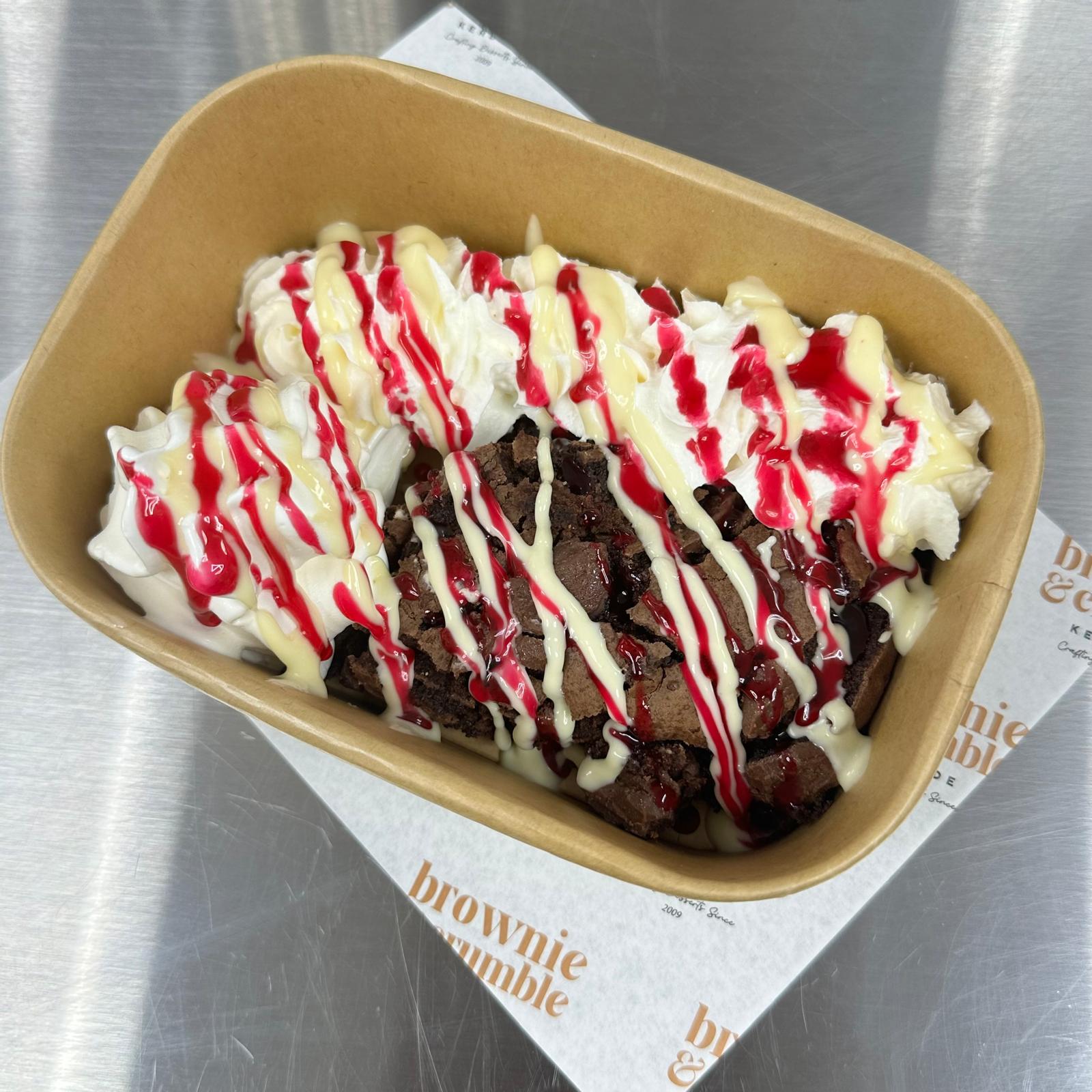 White Chocolate & Raspberry Brownie Tray